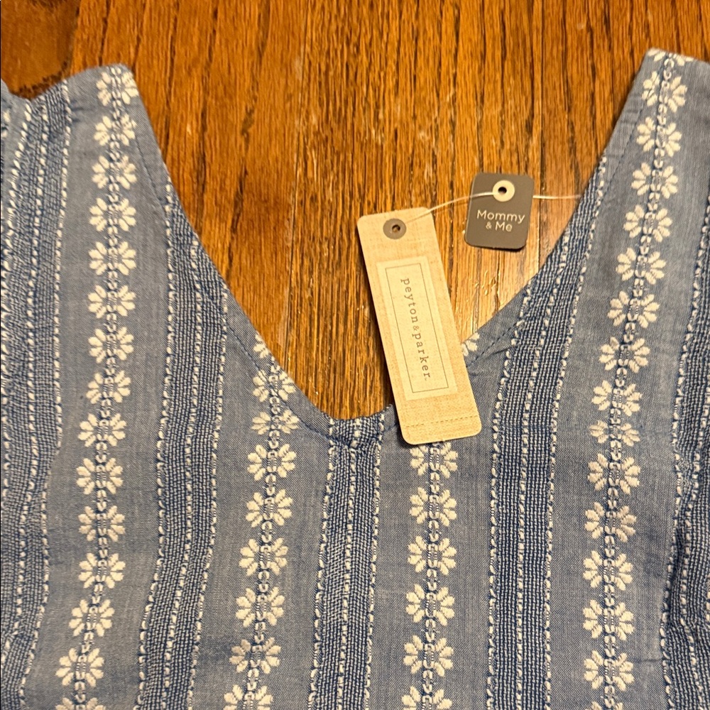 Blue and White Patterned Dress